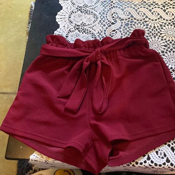 SHEIN Pants - PaperBag Waist Self Belted Shorts
